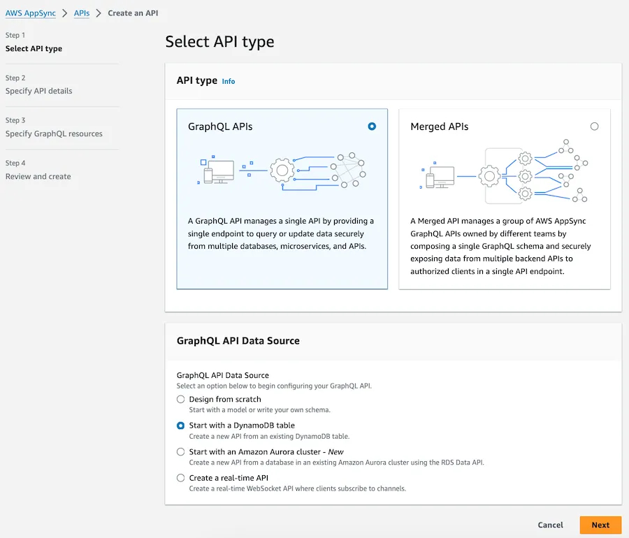 Create API step 1