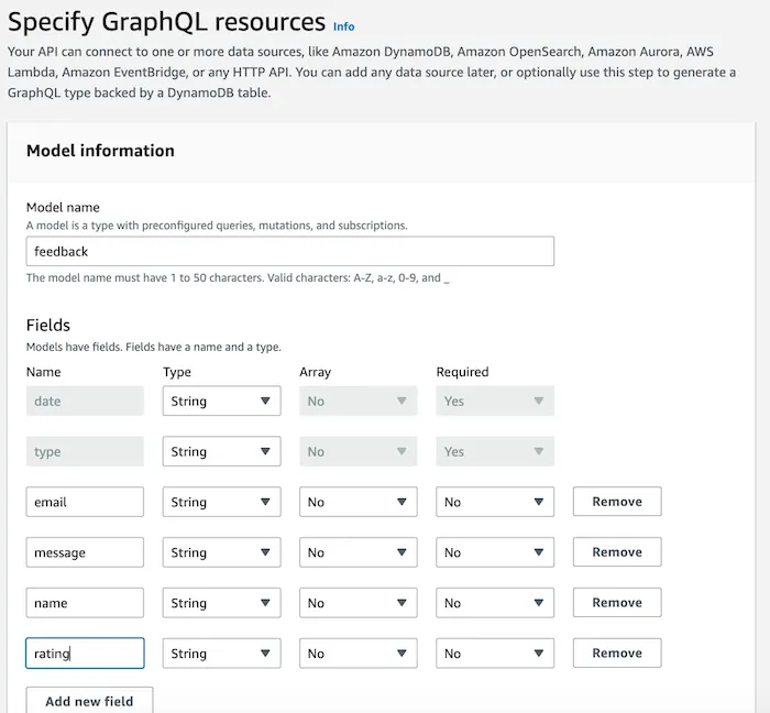 Create API step 3