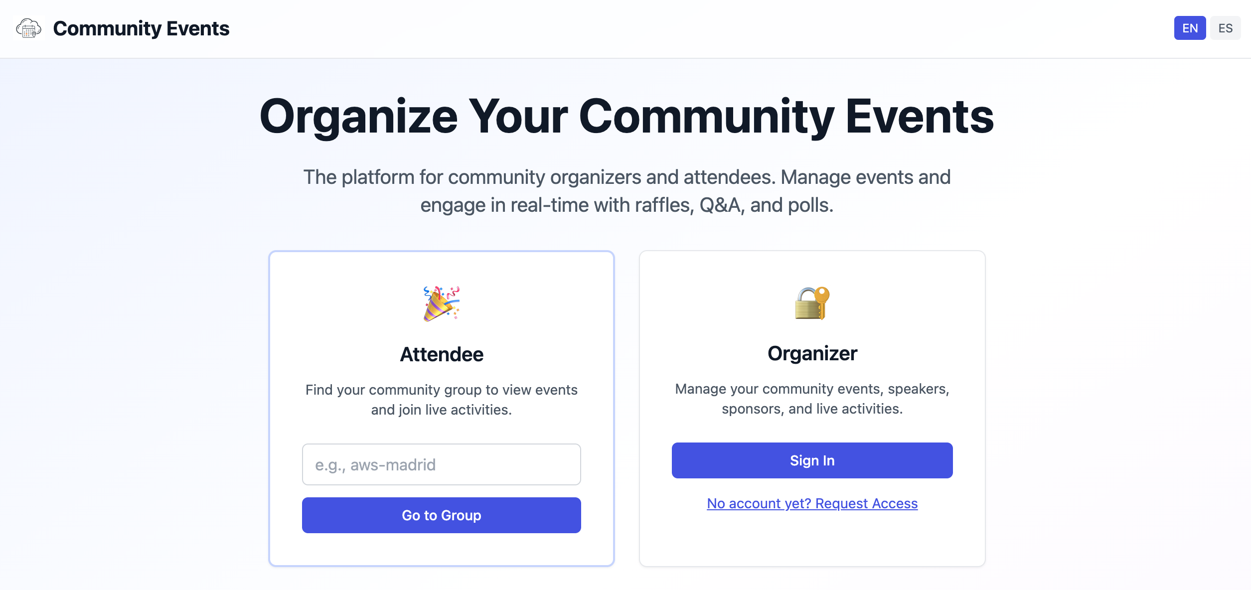 Event public page