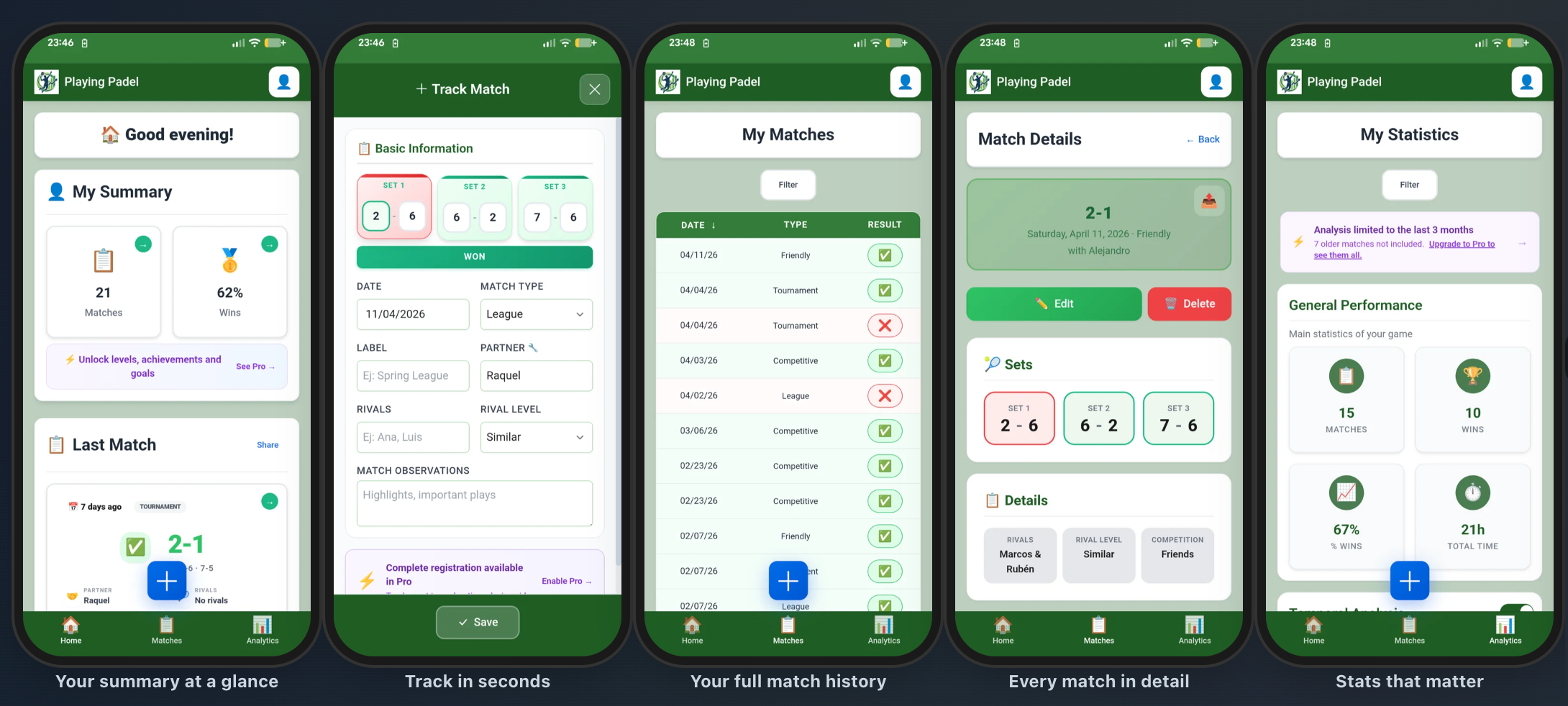 App screenshots